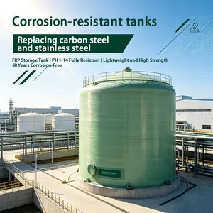 Custom Pressure Resistant FRP Tank High Pressure Industrial Fiberglass Storage Vessel thumbnail-1