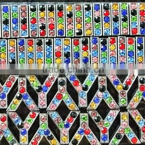 Produce Zinc Alloy 10mm Colorful Rhinestones Slide Letters thumbnail-5