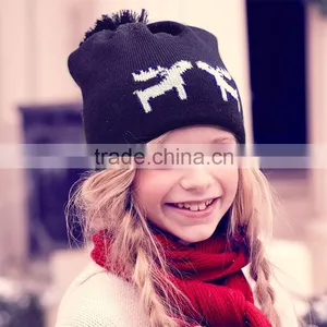 Wholesale Fashion Cheap Winter Acrylic Custom Beanie Hats With Pom Pom Knit Hat thumbnail-4