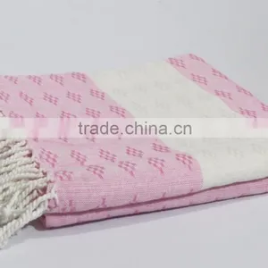 Cotton Woven Soft Fouta Hammam Towel With Fringes thumbnail-3