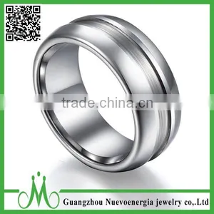 High Quality Shiny Tungsten Jewelry Silver Rings All Sizes Available Tungsten Steel Rings thumbnail-1