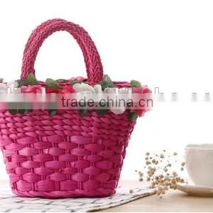 Fashion Girl's Beige Paper Straw Craft Bag thumbnail-2