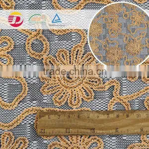 Wholesale Cheap Guipure White Cotton Lace Embroidery Beautiful Fabric Samples of Lace for Dress thumbnail-4