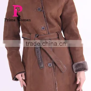 New Design Winter Women Long Slim Fit Wool Fur Coat thumbnail-5