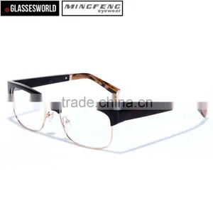 2015 Wood Frame Glasses Fashionable Wood & Metal Mix Optical Frames FW957 thumbnail-2