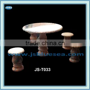 Nice Polished Red Marble Dining Table thumbnail-1