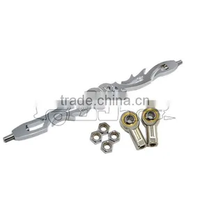 BJ-SL288-02 High Quality Chrome Three Centered Skulls 10.25'' Shift Linkages thumbnail-1