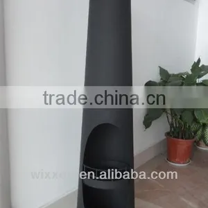 Cast Iron Wood Burning Chiminea Outdoor Fireplace With High Temprature Painted thumbnail-1
