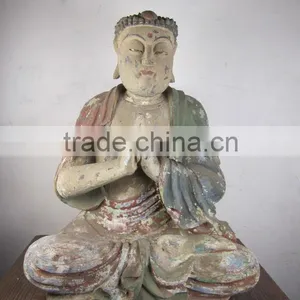 Wood Sitting Buddha Statu thumbnail-1