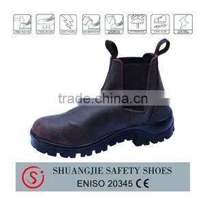 Oil Resistant Crazy Horse Leather Steel Toe Safety Leather thumbnail-1