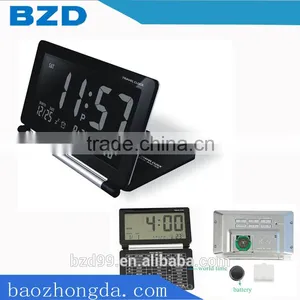 LCD Display Portable Folding Mini Travel Alarm Clock Multi-functional Pocket Flip Clock / Electronic Items Manufacturer OEM/ODM thumbnail-1