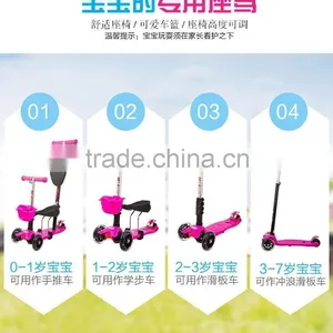 2016 China New Products Original Factory 3 in 1kids Scooter / Kick Scooter With Seat Basket thumbnail-6