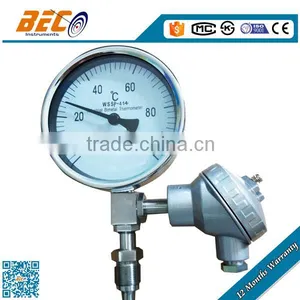(WSSP-411) 100mm Good Quality Reasonable Price Bottom Thread Type Bimetallic Thermometer Electronic With Remote Sensor thumbnail-1