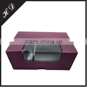 Cardboard Clamshell Tie Box With Clear PVC Window thumbnail-1