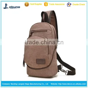 2016 Wholesale Custom Chest Shoulder Sling Canvas Crossbody Bags for Men thumbnail-4