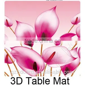 Lenticular Table Mat / Promotional 3D Print Lenticular Coaster Pad/good Quality 3D Table Mat thumbnail-1