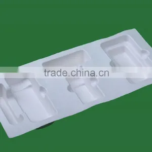 Customized Recyclable and Compostable Anti-static Molded Fiber Packaging Trays With Bagasse Pulp thumbnail-1