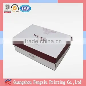 Custom Wholesale Empty Plain White Cardboard Folded Shoe Boxes thumbnail-1