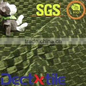 100%Polyester Embossed Flocking Knitted Fabric Roll For Sofa thumbnail-1