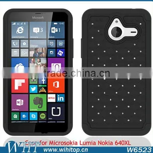Starry Diamond Silicone+PC Phone Cover for Nokia Lumia 640 XL, Shockproof for Lumia 640 XL Hybrid Case thumbnail-1
