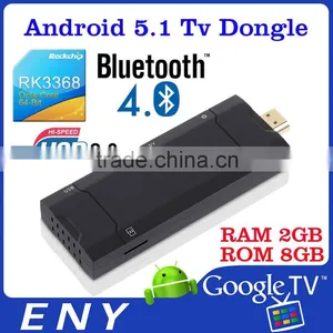 Android 5.1 Octa Core Android TV Stick RK3368 64Bit CPU BT 4.0 Kodi 4K2K ENYBOX A1RK3368 Octa Core TV Dongle thumbnail-1