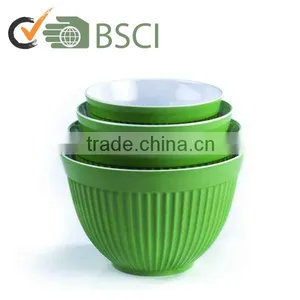 4pc Green Color Melamine Mixing Bowl thumbnail-1