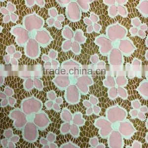 Double Colore Design Lace With Nylon Spandex Polyester Fashinable for Lady Dresses thumbnail-2