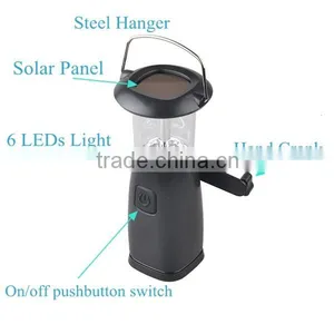 Plastic Hand Cranking High Light 6 LED Rechargeable LED Lantern thumbnail-4