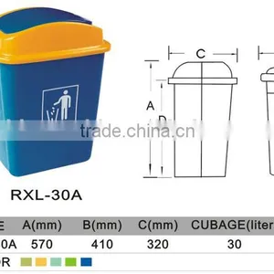 Dustbin Injection Mouldings,plastic Household Bin Mould thumbnail-1