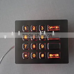 IP65 4x4 Rear Panel Mount Industrial Usb Metal Numeric Keypad thumbnail-6