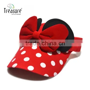 Custom Hot Selling Comfortable Rosette Lovely Girl Baby Visor Hat thumbnail-2