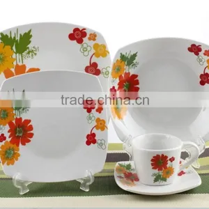 Wholesale 20 Pcs Ceramic Square Dinner Set/Fine Porcelain Dinner Set /tableware /dinnerware Set/cutlery Set/flatware thumbnail-4