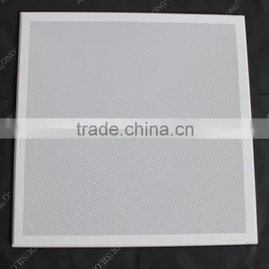 Decorative 1.8mm Perforated Suspended Aluminum Sheet T Bar Metal Ceiling for Building Office 618x618mm thumbnail-1
