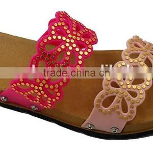 2016 Durable Ladies New Design Flat PCU Blowing Two Strap Slide Sandal Slippers thumbnail-2