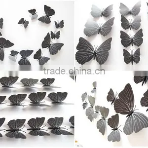 12Pcs 3D Butterfly Sticker Art Design Decal Wall Home Decor Room Decoration thumbnail-1