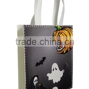 Various Designed Popular Felt Halloween Ghost Treat or Trick Candy Bags for Kids thumbnail-3