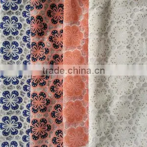 New Arrival YH003# Lace Fabric / High Quality Burning Flower Lace Fabric / New Design Garment Cloth Lace Fabric thumbnail-1