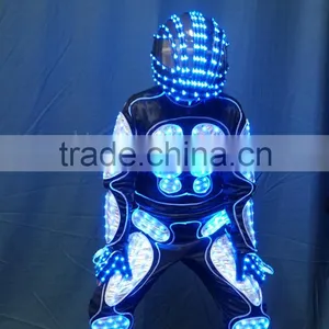 DMX512 Controlled Men's Tron Dance LED Robot Jumpsuits thumbnail-5