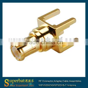 MCX Thru Hole Plug PCB Mount With Solder Post Long Version New Listing thumbnail-1