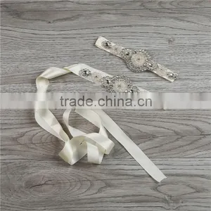 Hot Sale European Designs Lace Beads Baby Girl Headbands Lovely Girl Headwear Elastic Knot Headbands thumbnail-3