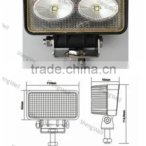 20W 9--32V 3.5inch Rectangle CREE LED Work Light IP67 Factory Led Work Light CREE 20w Led Rechargeable Work Light thumbnail-1