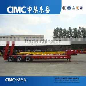 60 Tons China New 3 Axles Low Bed Trailer / Flatbed Semi Trailer Truck Factory Manufacturer thumbnail-5