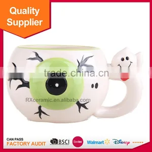 Halloween Festival Creative Pumpkin Shape Ceramic Coffee Mug thumbnail-4