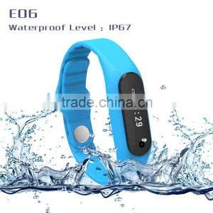 Smart Wristband Band E06 Touch Screen Band Bracelet For Android 4.3 IOS 7.0 Waterproof IP67 Tracker Fitness Wristbands thumbnail-1