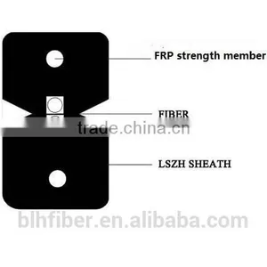 LSZH/PVC FRP Indoor Ftth Fiber Optic Cable G657A Optical Fiber Cable thumbnail-2