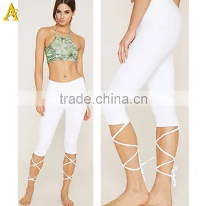 Ladie's Fitness Nylon Spandex Yoga Pants Fit for Gym and Sports thumbnail-3