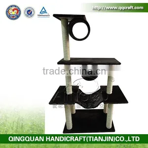 Wholesale Cat Tree House Cat Scratching Tree Sisal Post Condo Cat Tree Tower Hamock Pet thumbnail-1