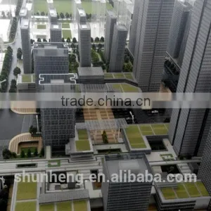 High Rise Plexiglass Building Model of City CBD Planning thumbnail-1