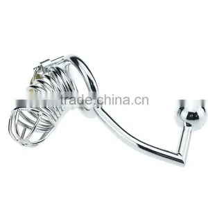 Sex Product For Men Penis Lock Ring Fittings Locking Jewelry Armoire Retractable Steel Cable Lock thumbnail-1