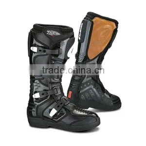 Hi-tech Microfiber Leather Motorcycle Black Boots thumbnail-1